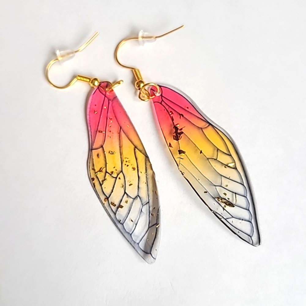 Handmade Dragonfly wing earrings